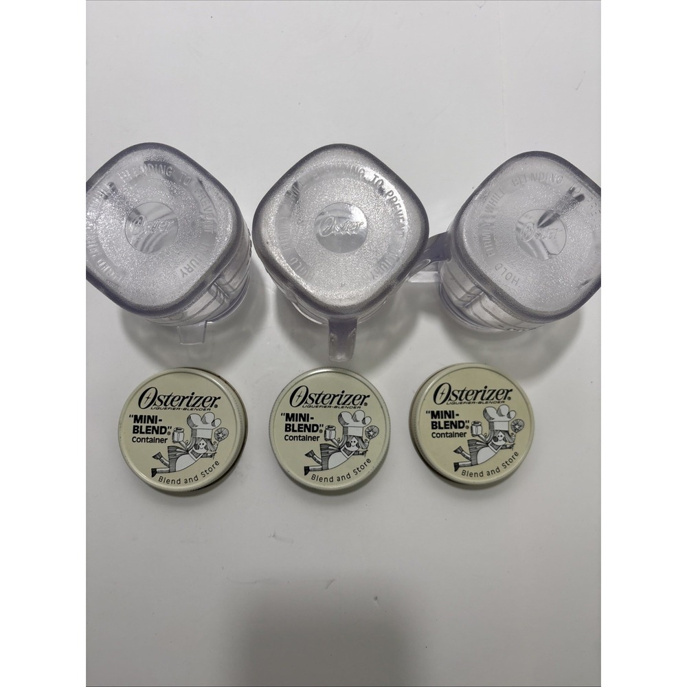 Vintage Osterizer Mini Blend and Store Containers 8 Ounces LOT OF 3 - Picture 11 of 11